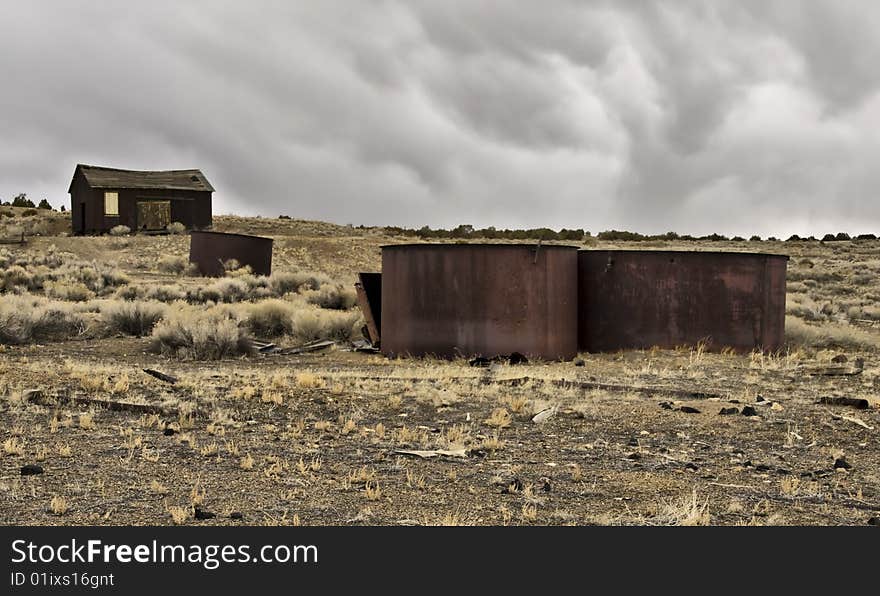 Remnants of the silver mining town of Frisco in Utah. Remnants of the silver mining town of Frisco in Utah