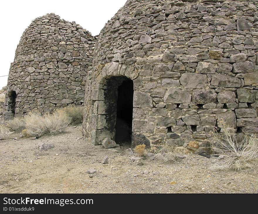 Old brick beehive smelting kilns in Frisco, Utah. Old brick beehive smelting kilns in Frisco, Utah