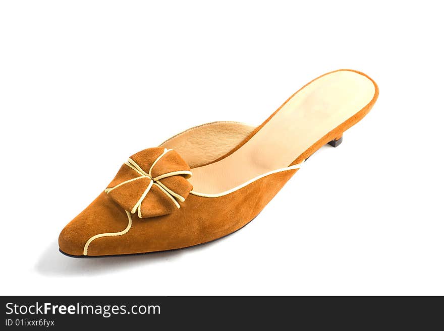 Woman shoes isolated on the white background