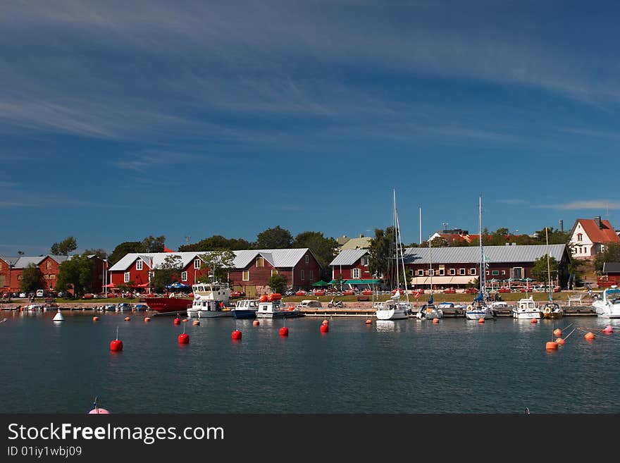 Sport sail yachts class Dracon moring to quay of Hanko, Finland. Sport sail yachts class Dracon moring to quay of Hanko, Finland