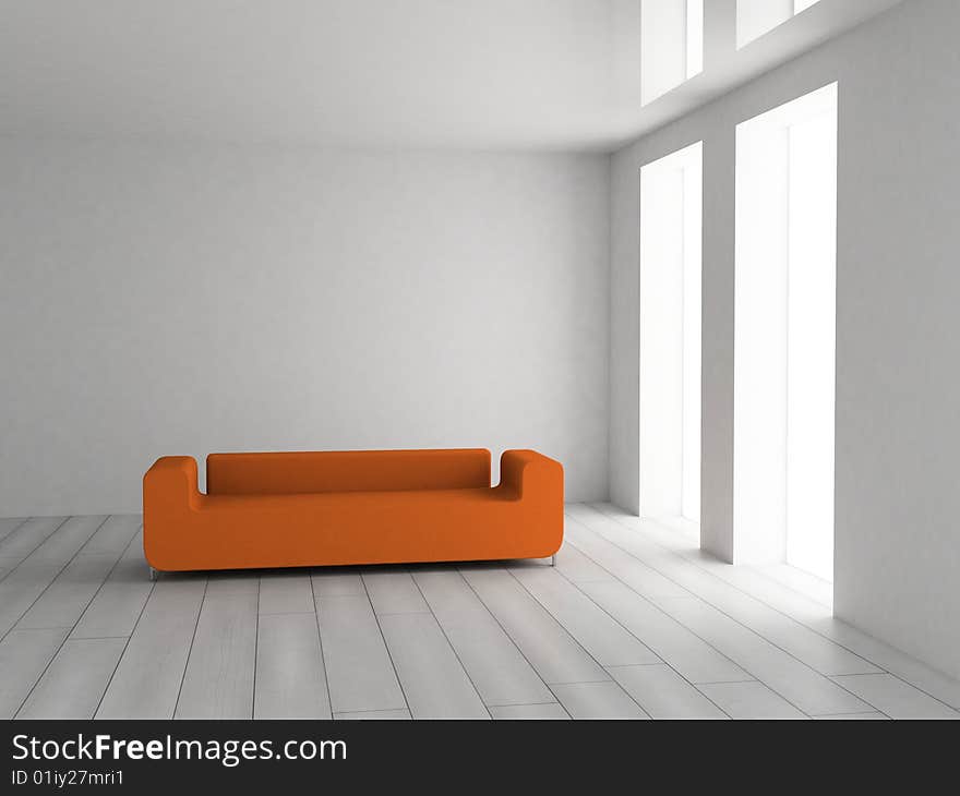 Orange sofa