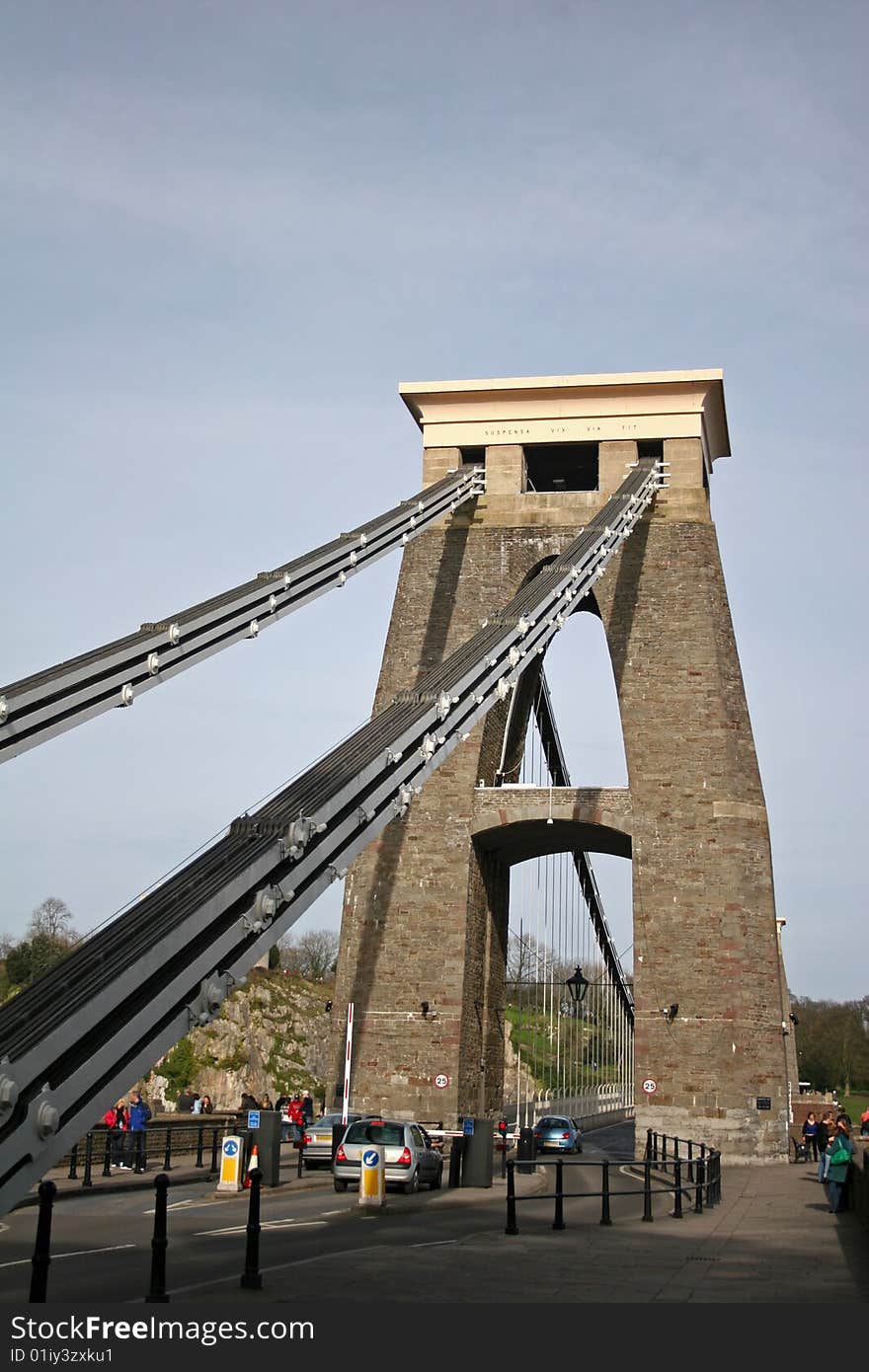 Clifton suspension bridge over Avon gorge, Bristol