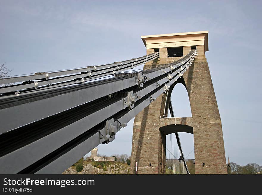 Clifton suspension bridge over Avon gorge, Bristol