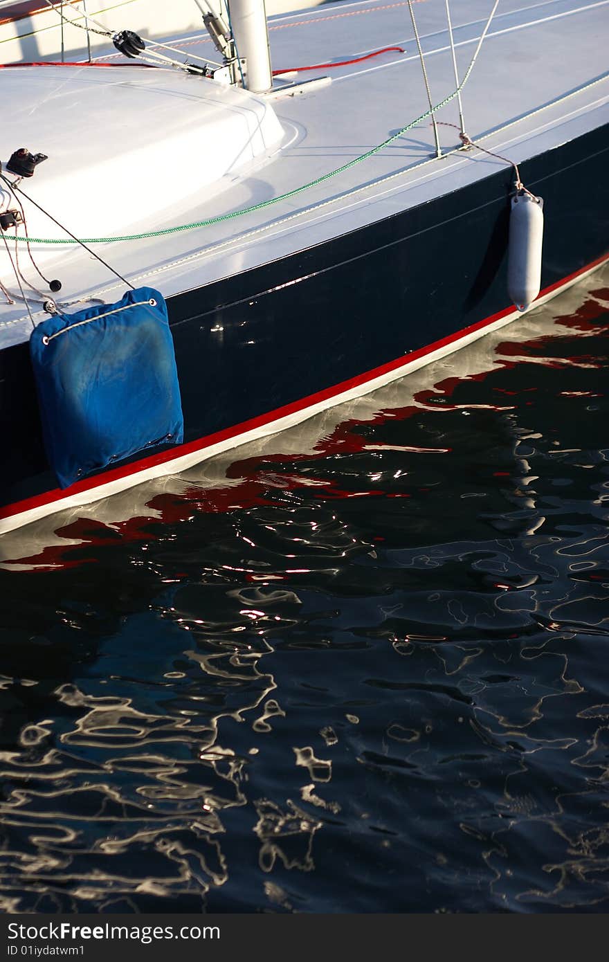 Sport sail yachts class Dracon moring to quay of Hanko, Finland