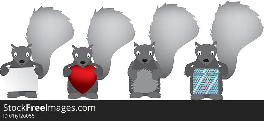 Grey Squirrel Set