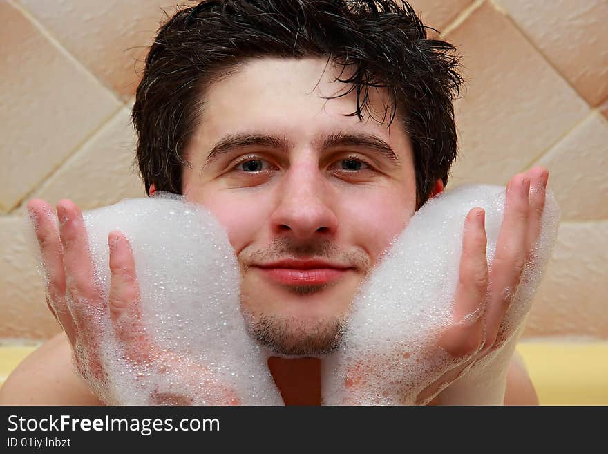 Portrait  guys in the bath