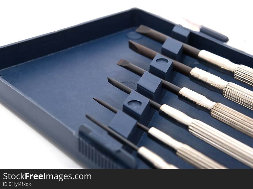 Set of precision screwdrivers