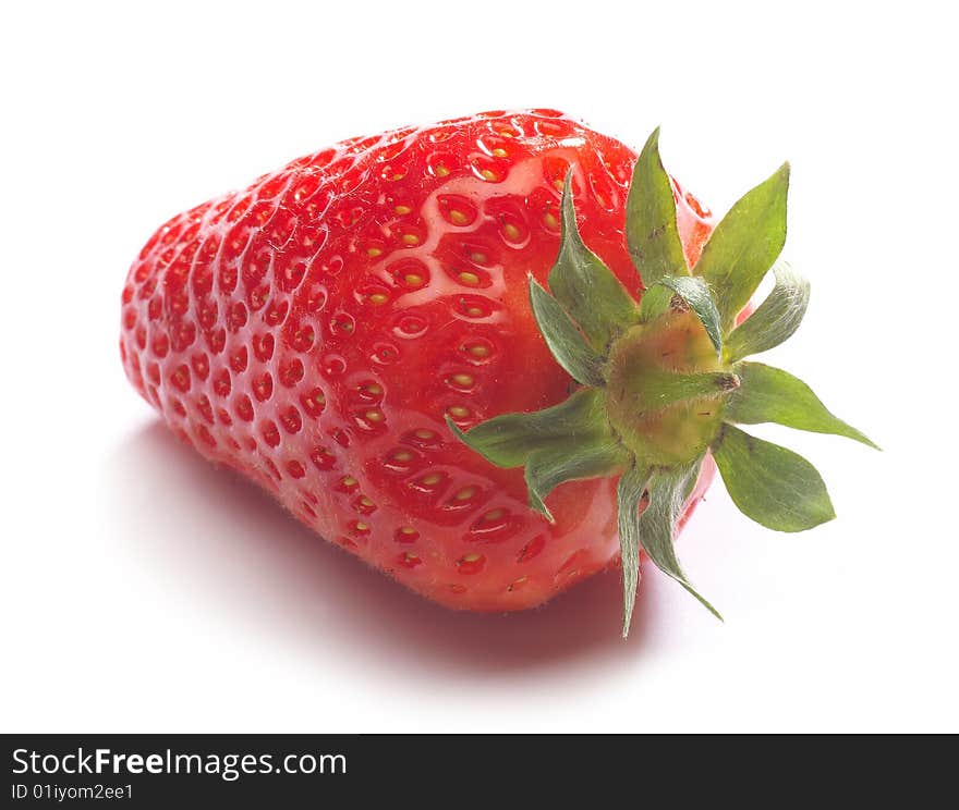 Red strawberry fresh fruit on table