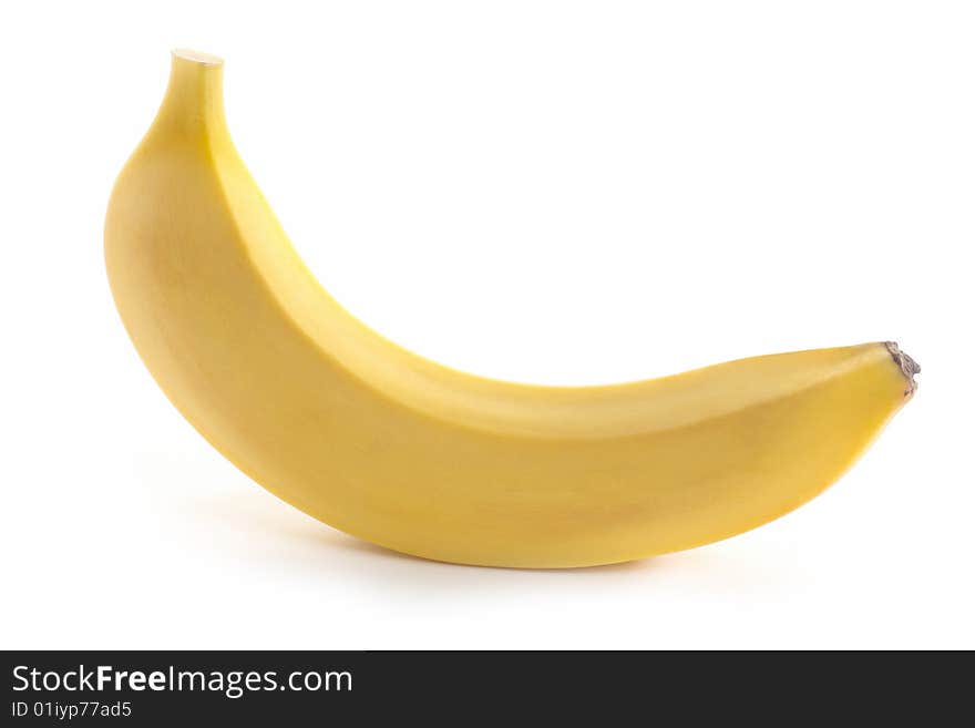 Yellow banana tropical fruit on table