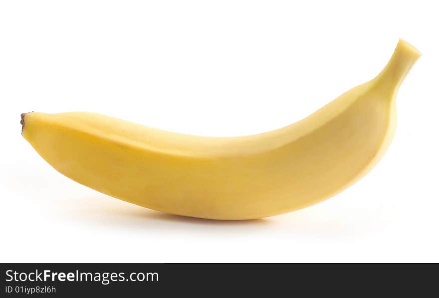 Yellow banana tropical fruit on table