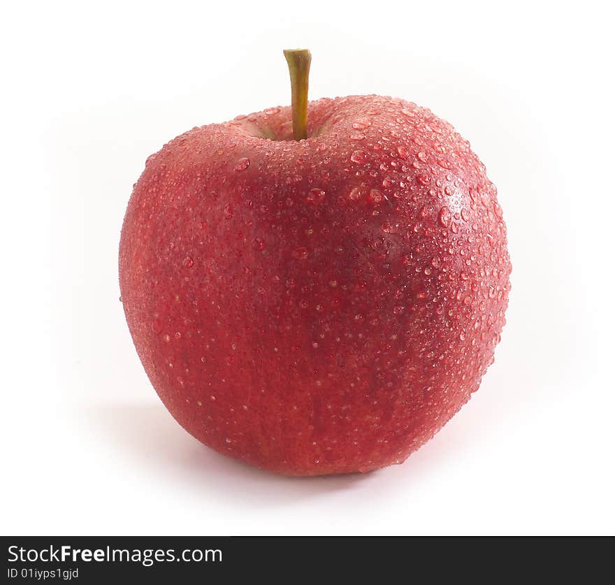 Red fresh apple fruit on table. Red fresh apple fruit on table