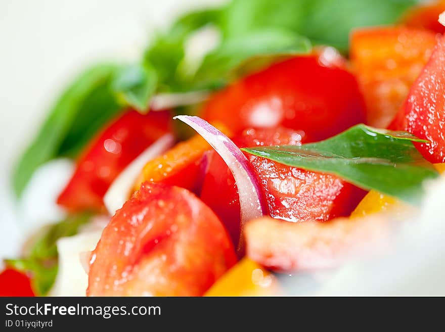 Tasty and fresh vegetable salad.