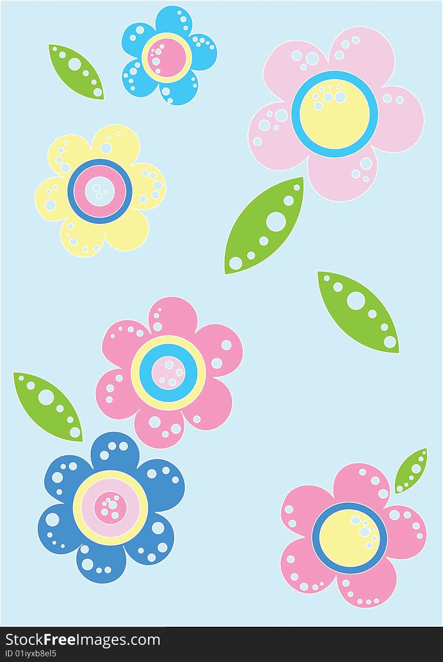 Abstract floral background,  illustration. Abstract floral background,  illustration