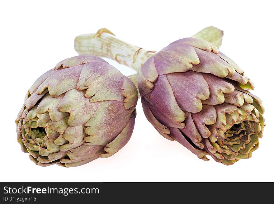 Artichokes On White Background