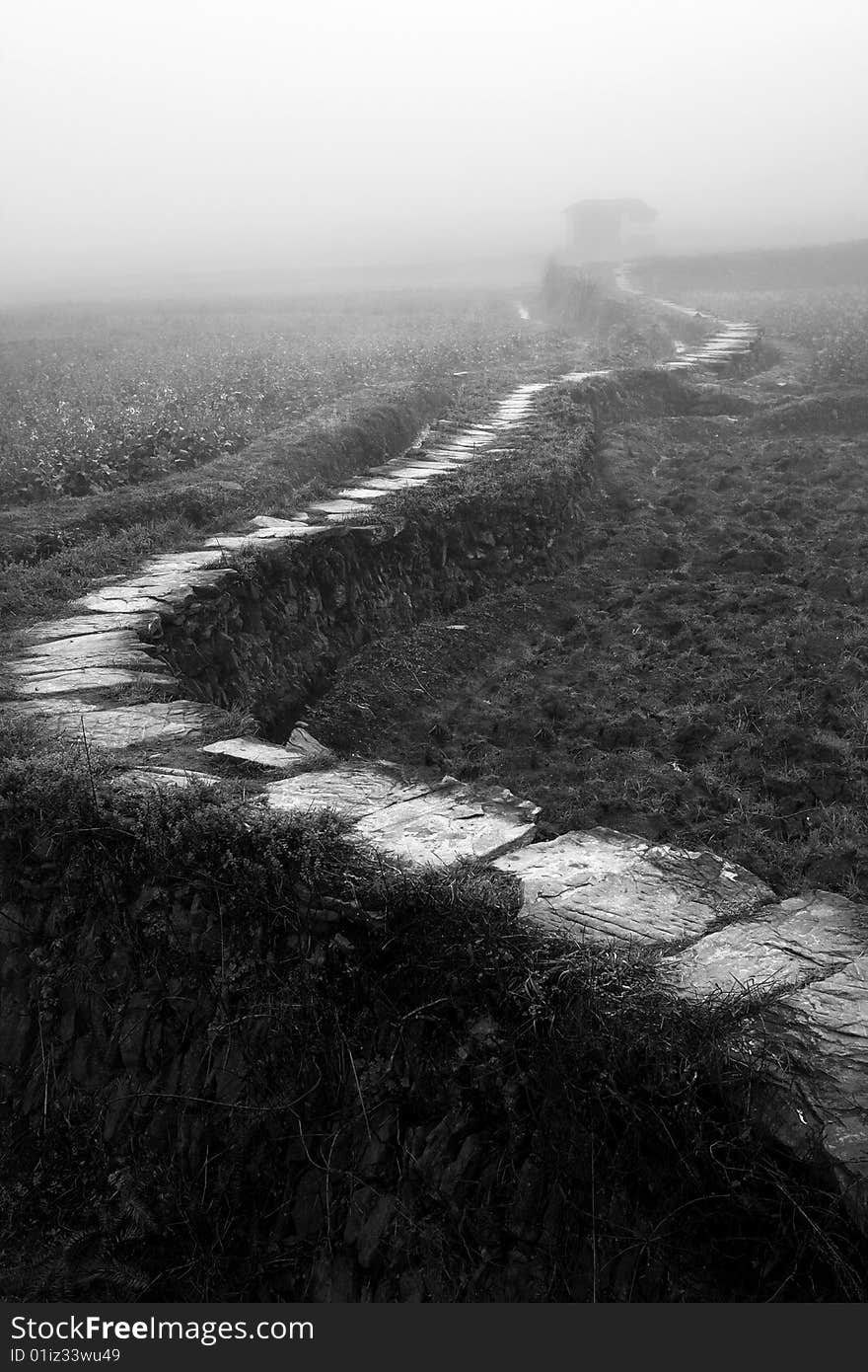 A road of running out distance