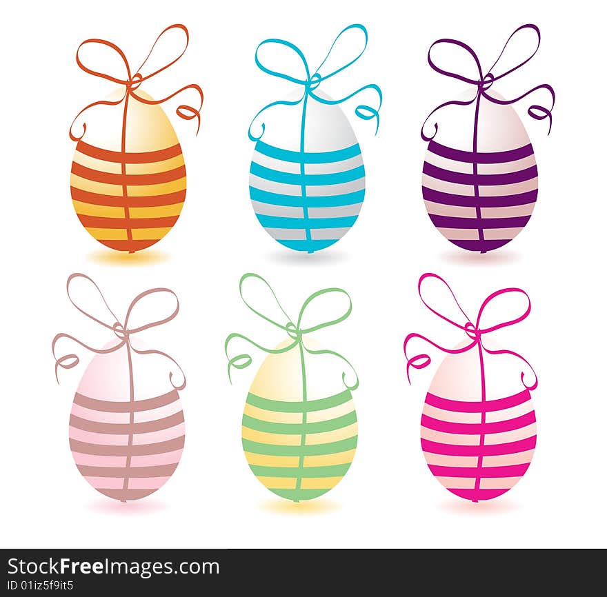 Easter eggs collection for your design, vector illustration