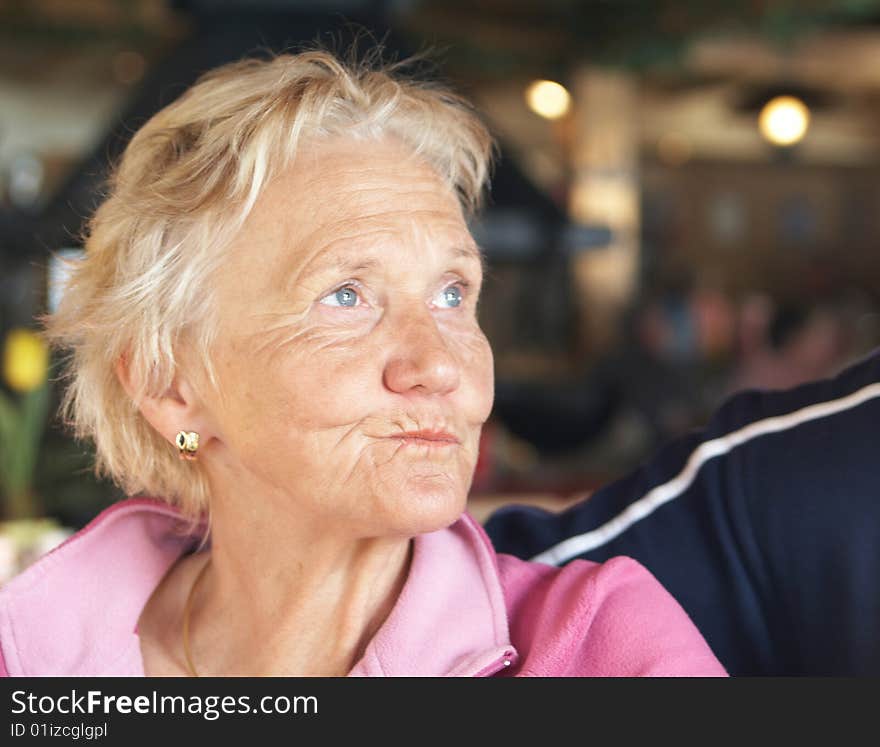 Portrait of a senior beautiful woman. Soft focus. Portrait of a senior beautiful woman. Soft focus.