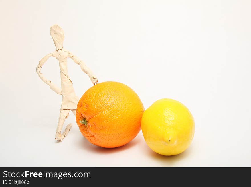 Paper Man With Fruit