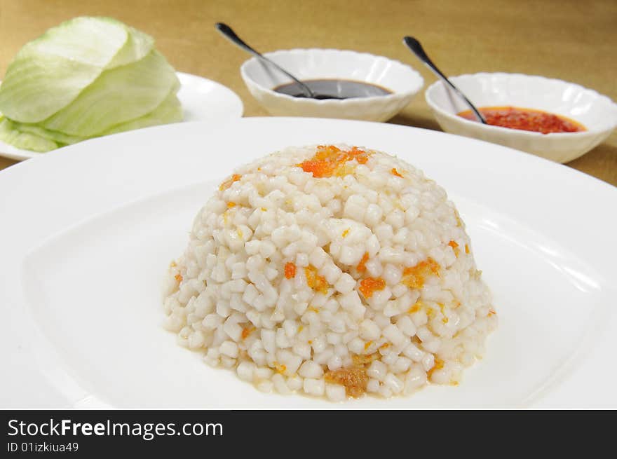 Chinese rice on the table