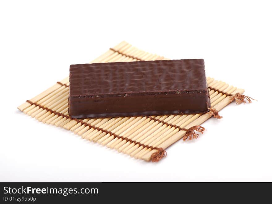 Chocolate wafer taste, breakfast at office. Chocolate wafer taste, breakfast at office.