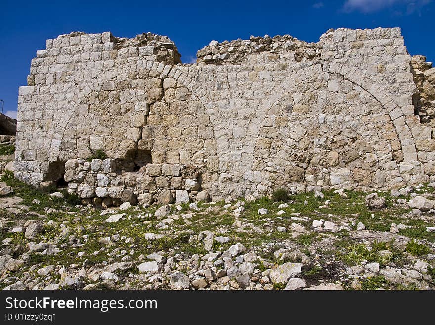 The ruins of Beit-Itab. Place in the Yehuda's mountains - Israel. These ruins were once a crusader fortress and an arab village. The ruins of Beit-Itab. Place in the Yehuda's mountains - Israel. These ruins were once a crusader fortress and an arab village.