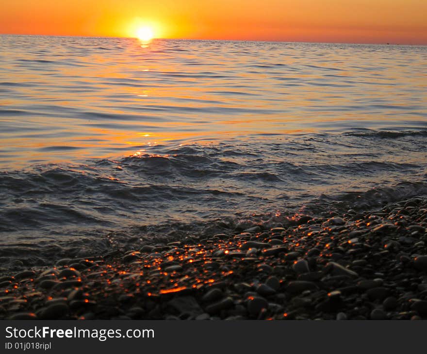 Sunset on the Black sea