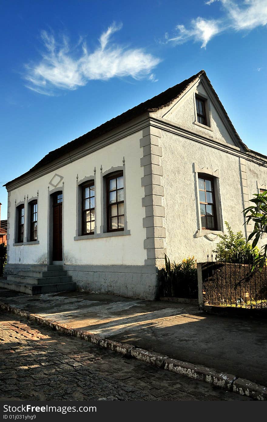 An old house in a small town on the countryside of South Brazil. This city was colonized by Italians and Germans.