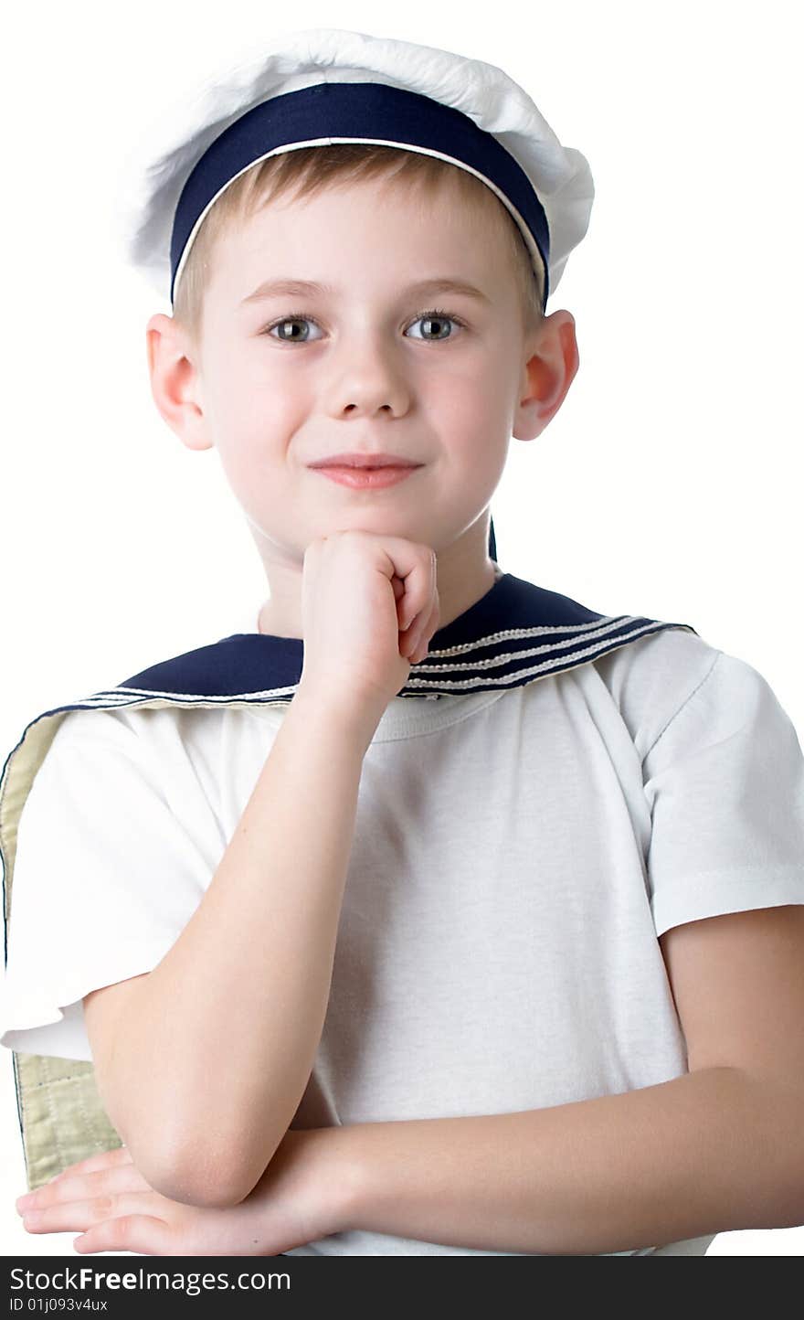 Portrait of the boy in the form of the sailor