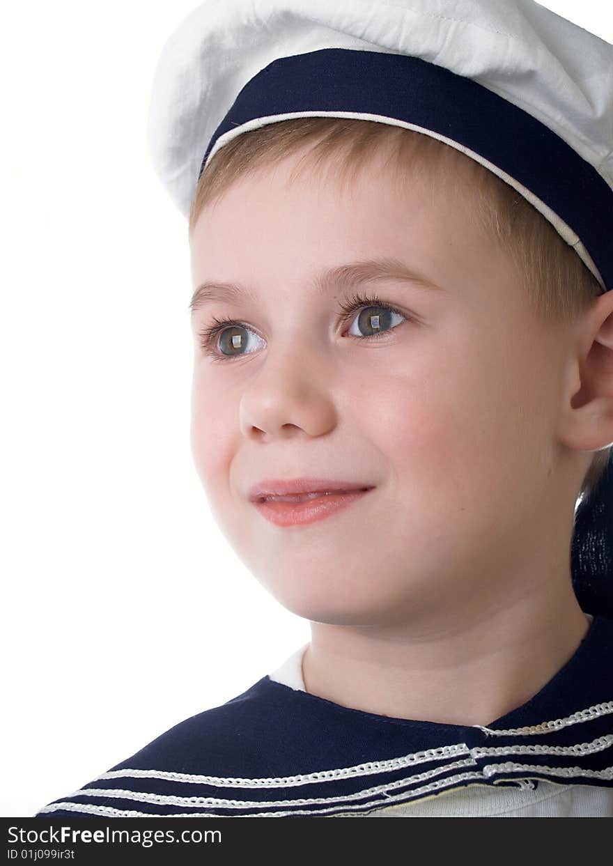 Portrait of the boy in the form of the sailor