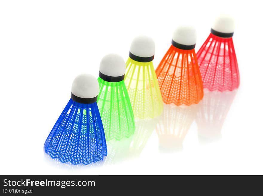 Colorful shuttlecocks for badminton