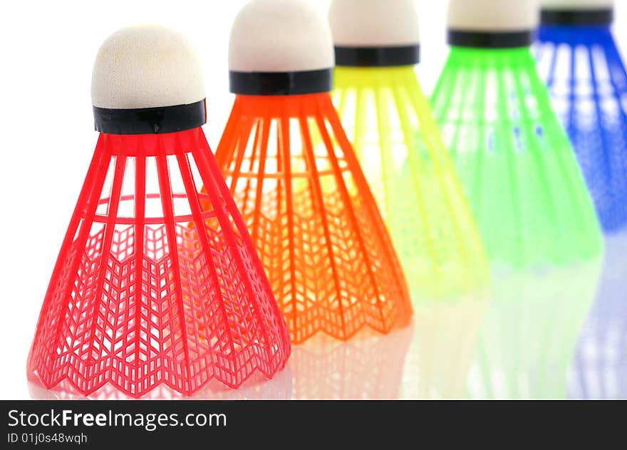 Colorful shuttlecocks for badminton