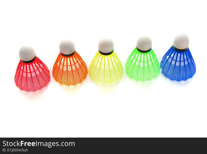 Colorful shuttlecocks for badminton