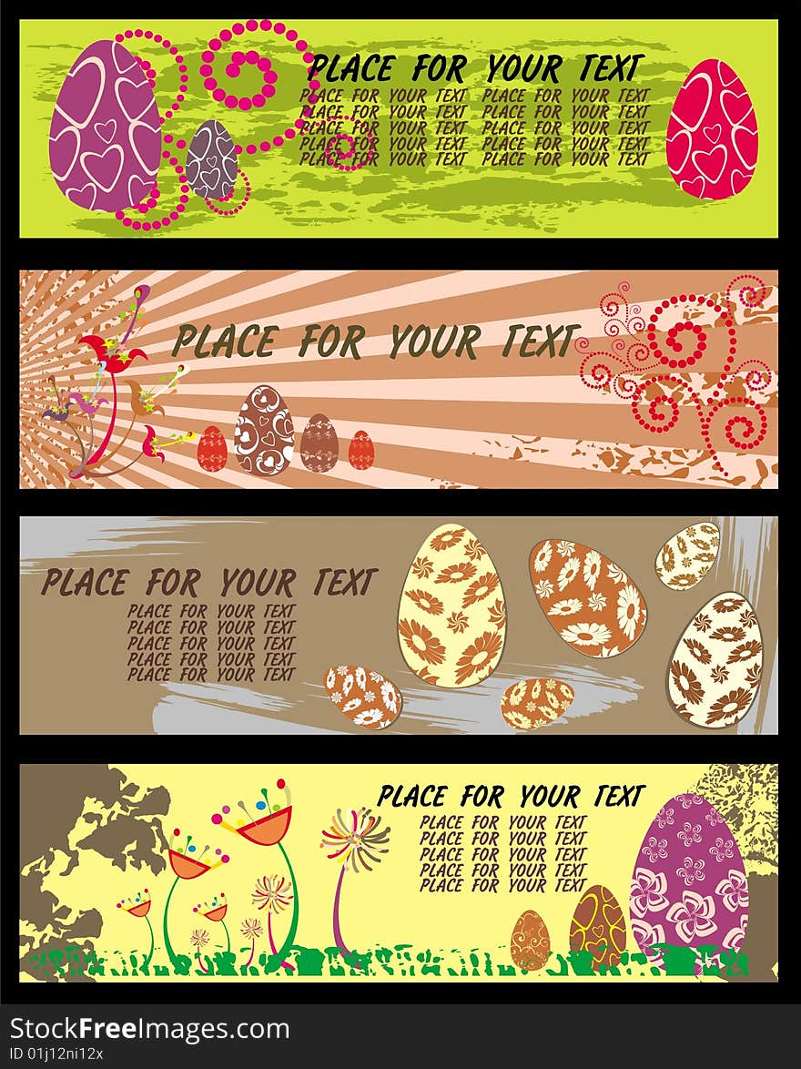 Easter Banners with room for your text.