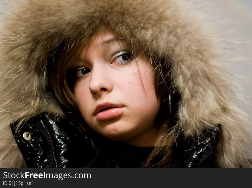 Girl with fur