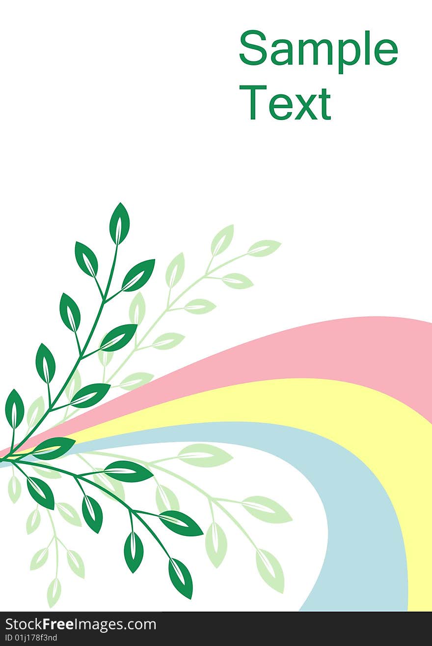 Positive Spring Vector Card