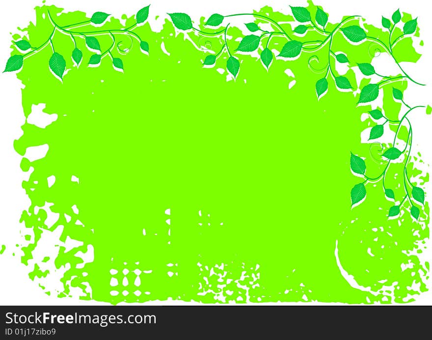 Floral background, ornament, leaves 2d vector