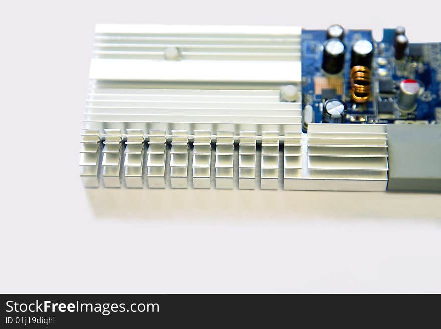 Electronic circuit close-up macro size. Electronic circuit close-up macro size