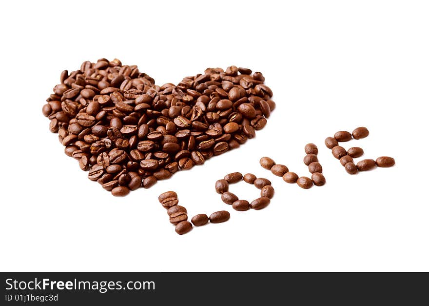 Heart Made Of Coffee Beans