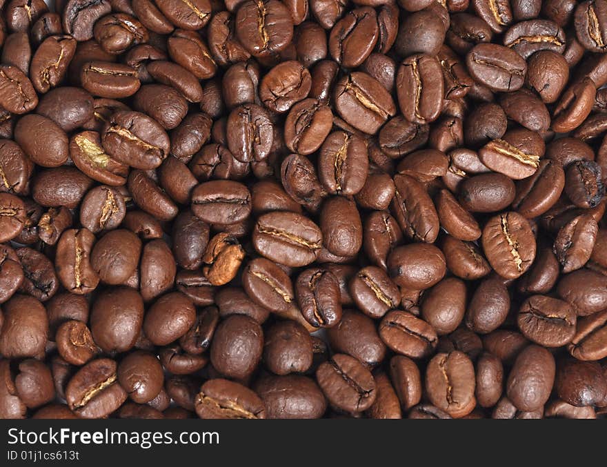 Dark coffee beans. Great for textured background