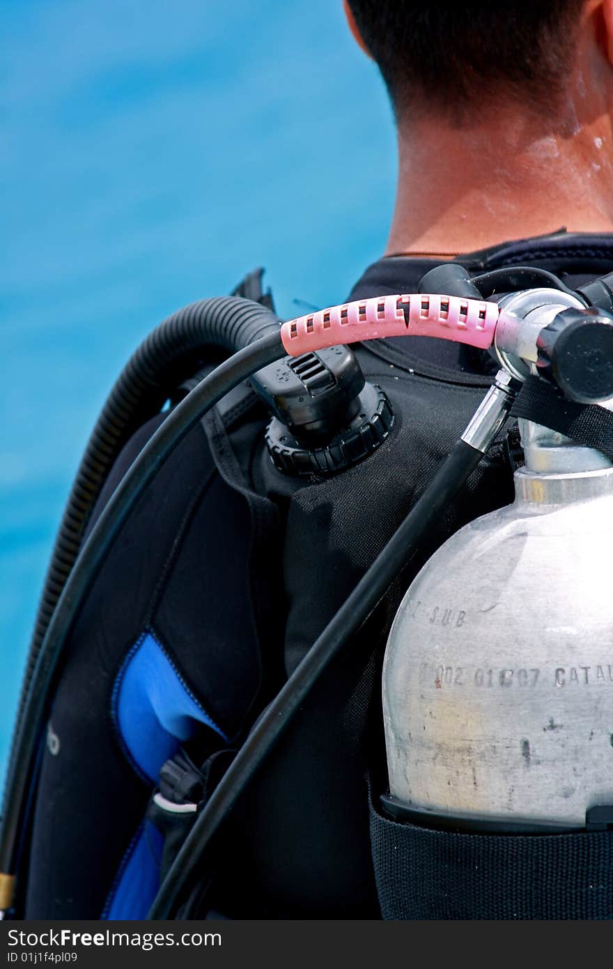 Man Is Ready For Diving