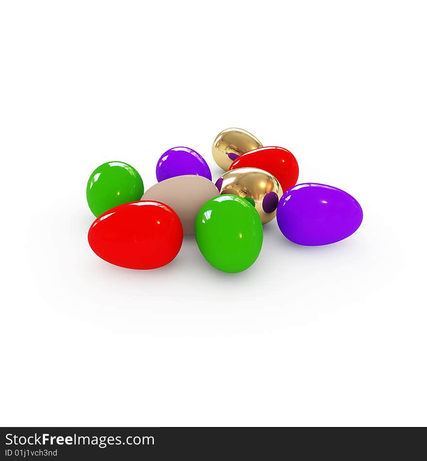 Colorful easter eggs