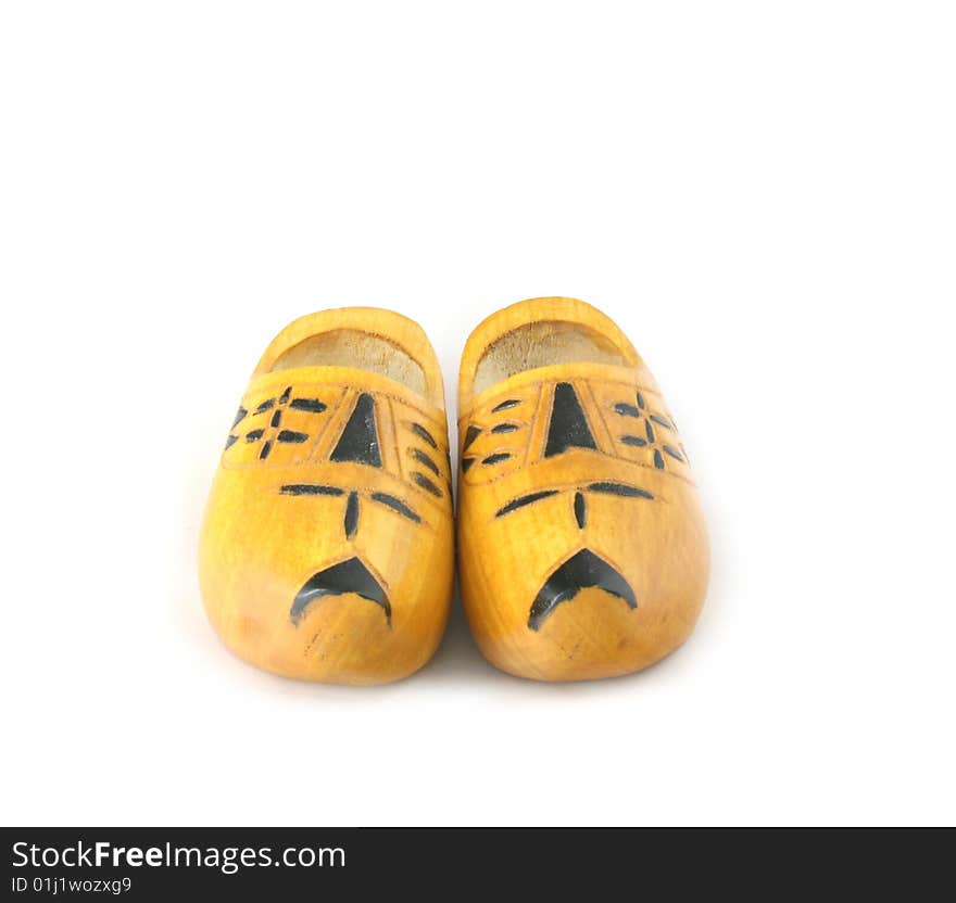 Traditional wooden dutch cloggs