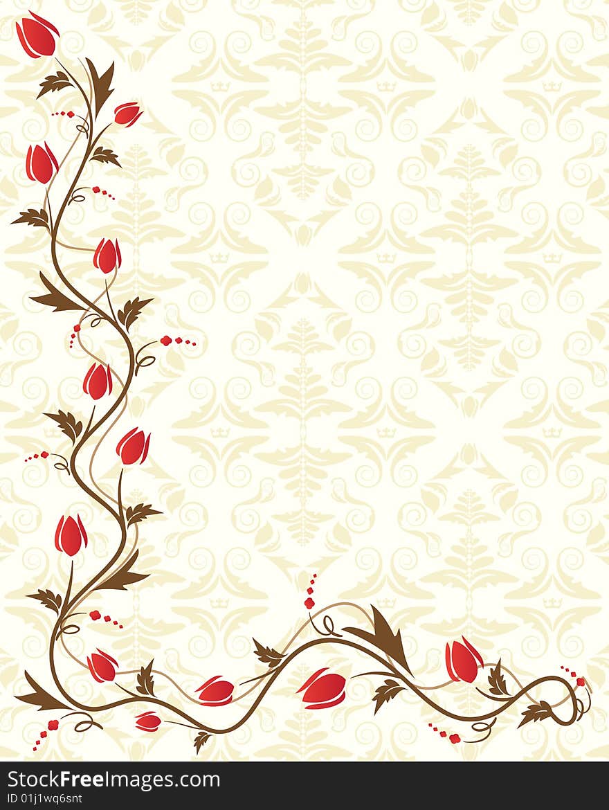 Abstract floral background with place for your text