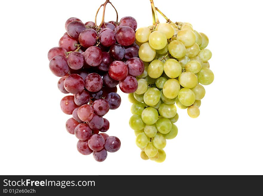 Fruits on white background