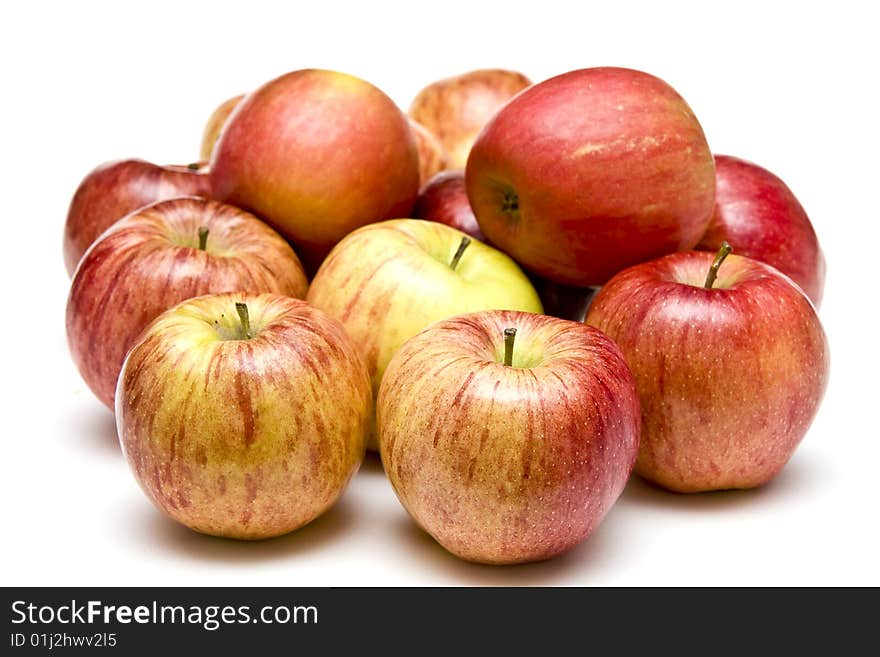 Bunch of Apples on White