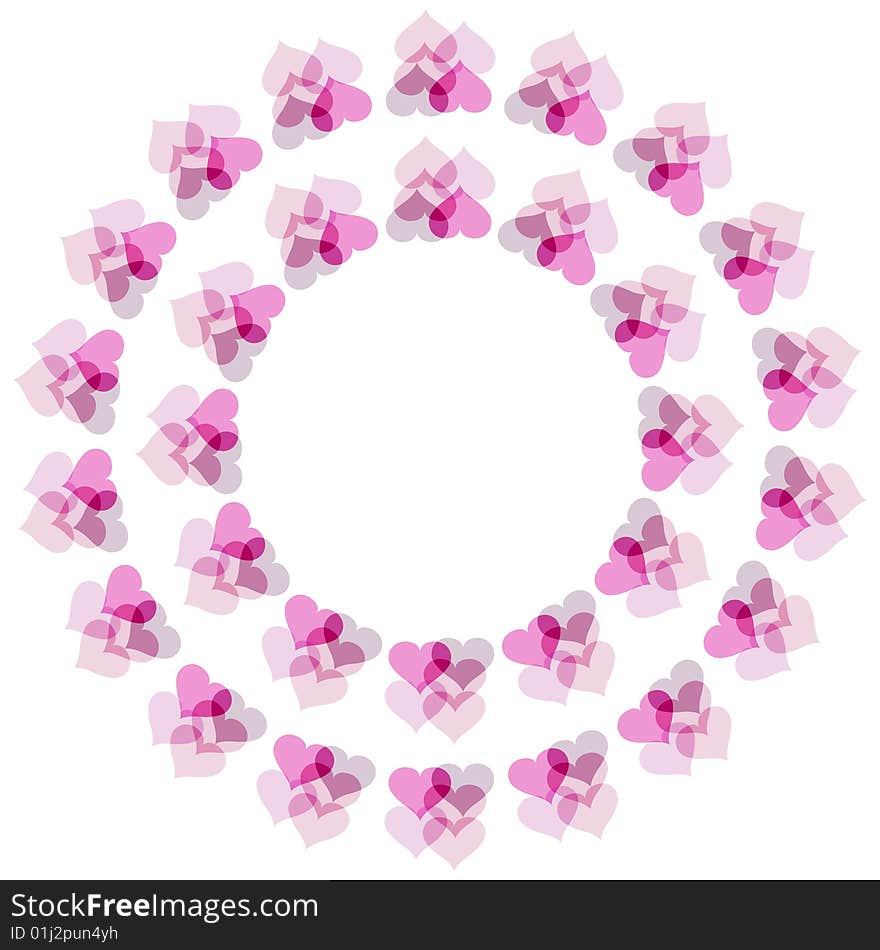 Flower of hearts pattern