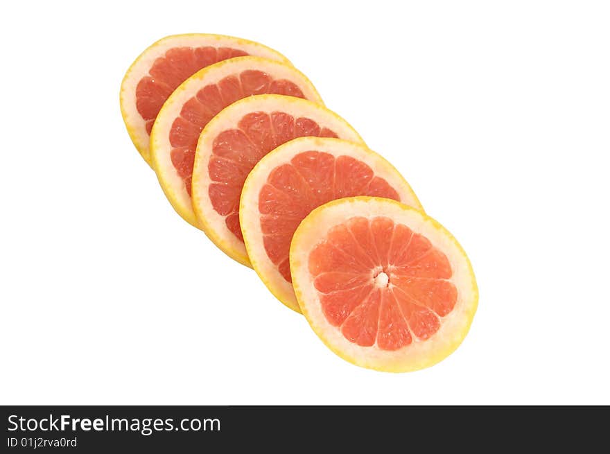 Slices of grapefruit