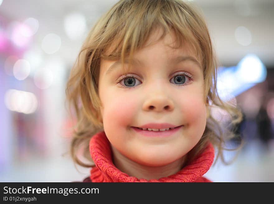 Portrait of little smiling girl. Portrait of little smiling girl