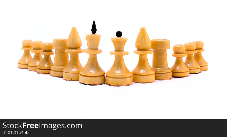 Chess pieces set isolated on white backgorund. Chess pieces set isolated on white backgorund