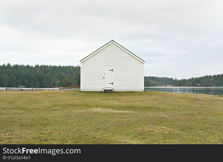 Old country school house in rural washington